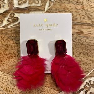 Kate spade feather earrings
